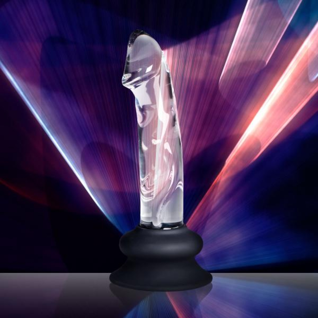 Glass Dildo with Silicone Base - 5.6 Inch Clear