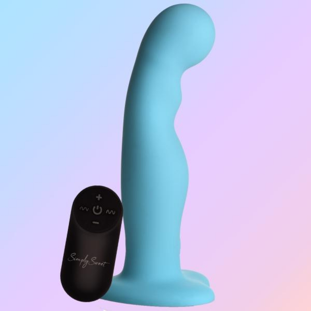 21x Vibrating Thick Silicone Dildo - Teal