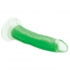 7 Inch Glow-in-the-Dark Silicone Dildo - Green