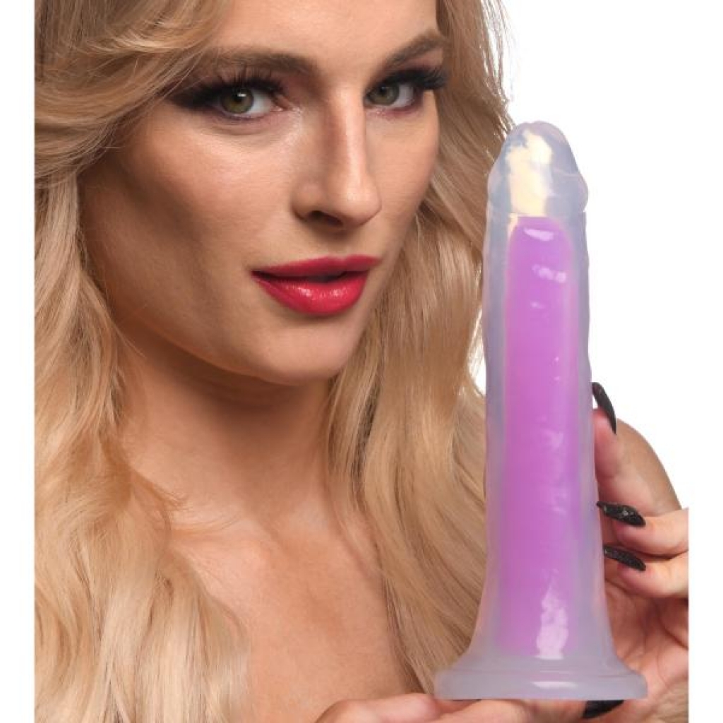 7 Inch Glow-in-the-Dark Dildo - Purple