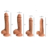 Easy Riders Dual Density Silicone Dildo - 7 Inch Beige