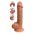 Easy Riders Dual Density Silicone Dildo - 7 Inch Beige