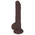 Silexpan Hypoallergenic Silicone Dildo With Balls - 9 Inch Brown