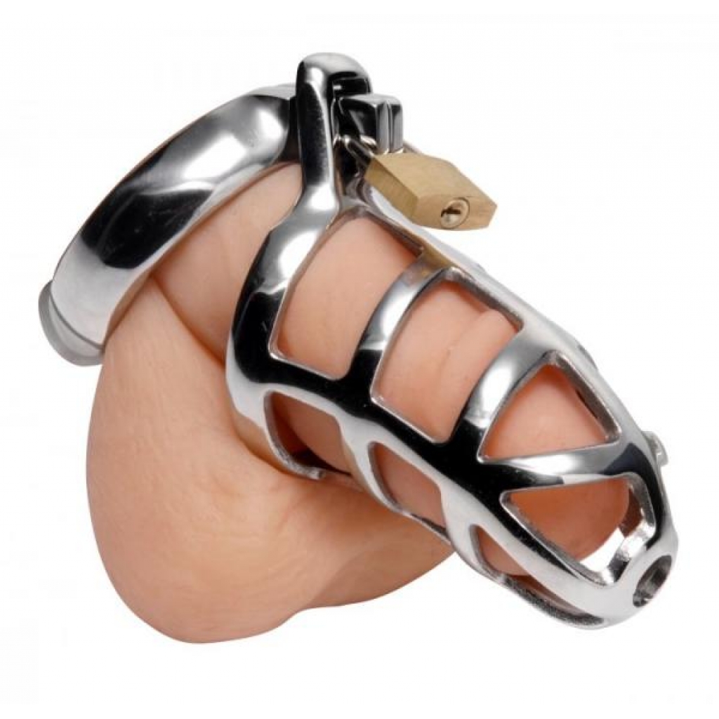 Detained Stainless Steel Chastity Cage - Silver