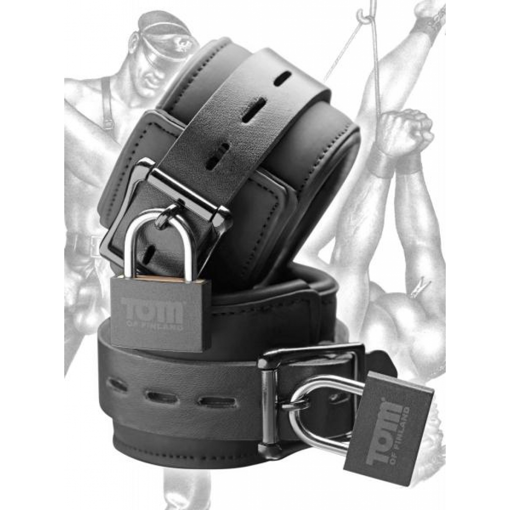 Tom Of Finland Neoprene Wrist Cuffs - Black