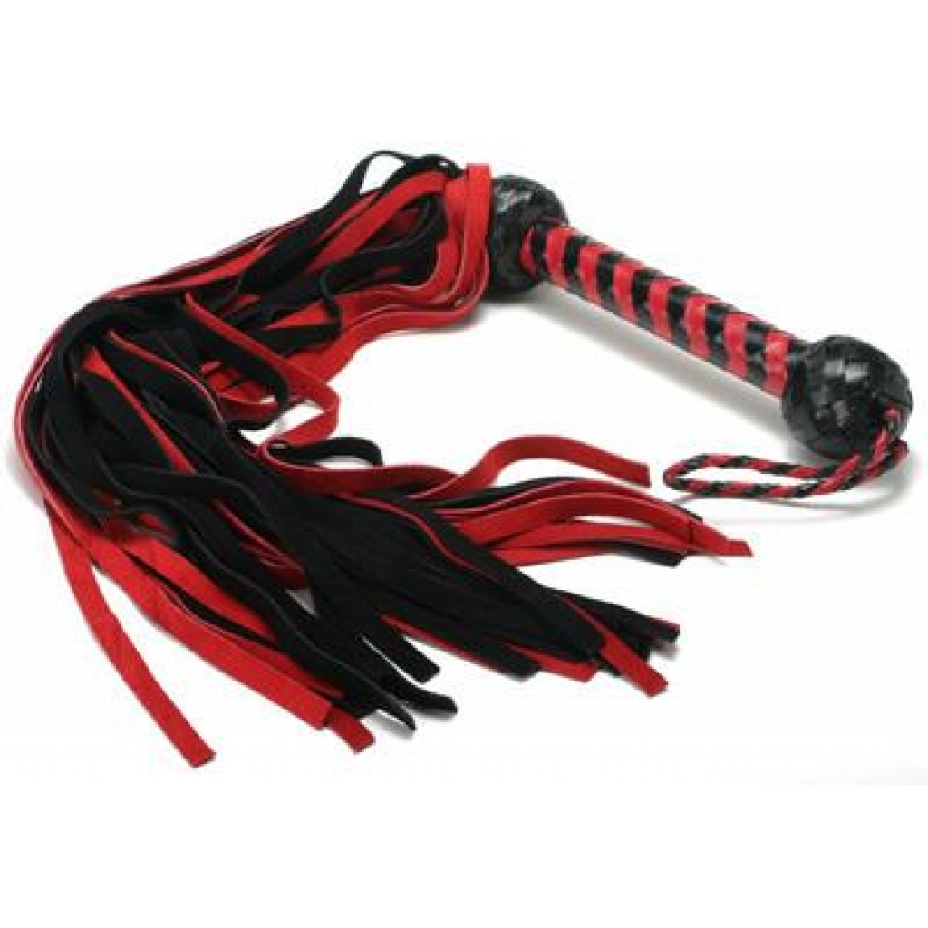 Strict Leather Suede Flogger - Red