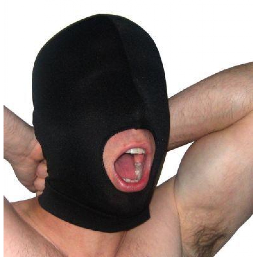 Premium Spandex Hood with Mouth Opening - Black