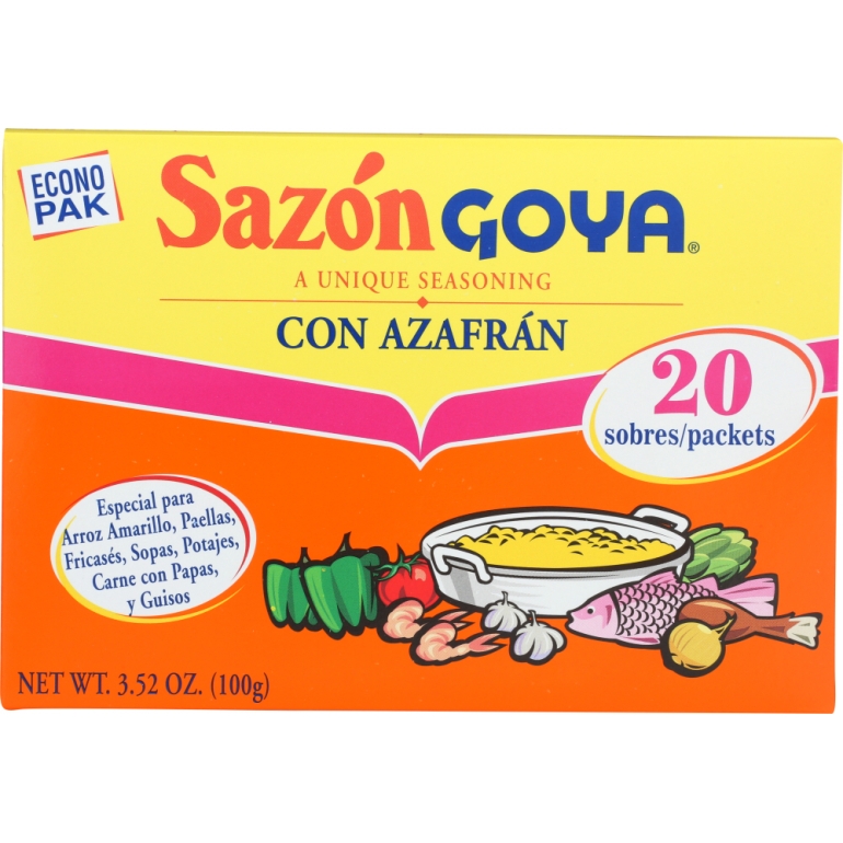 Sazon Azafran 20 Count, 3.52 oz