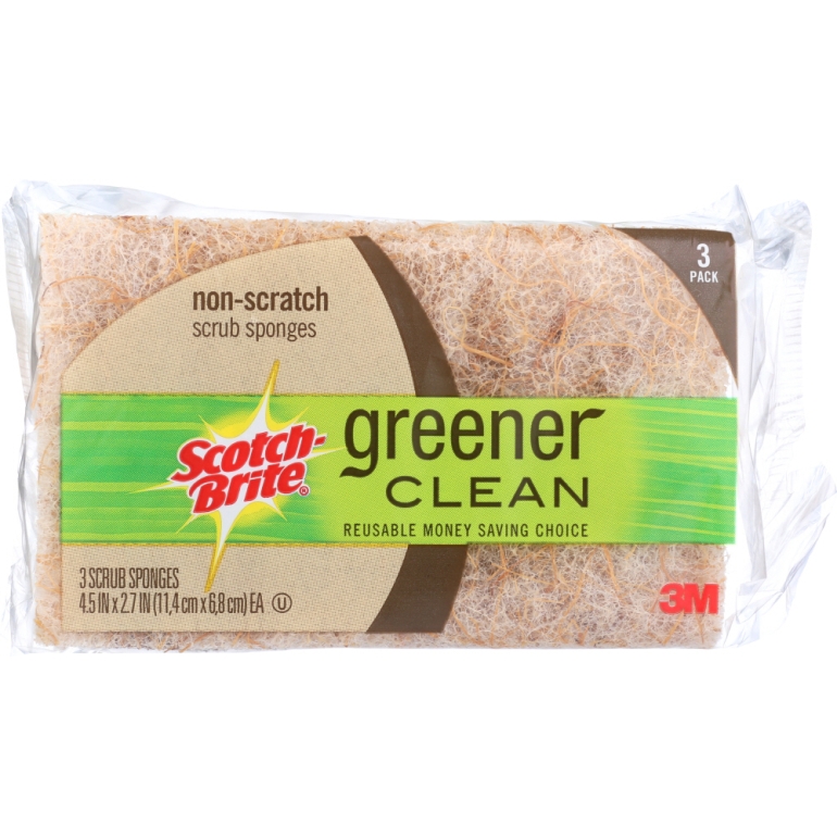 Greener Clean Non-Scratch Scrub Sponge 3 Pack, 3 pk