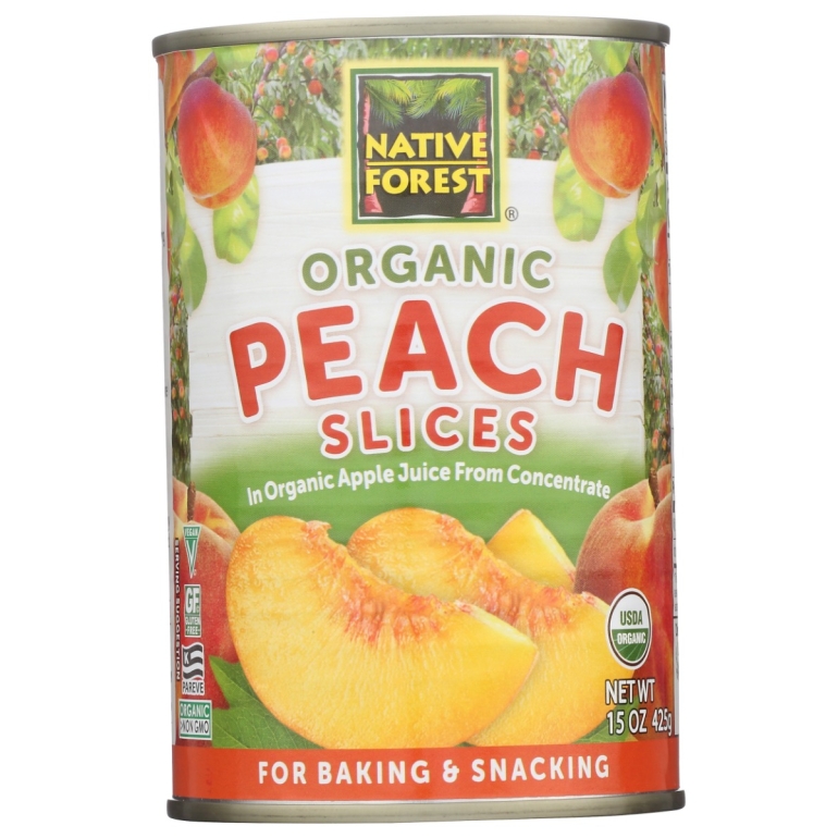 Organic Peach Slices, 15 oz