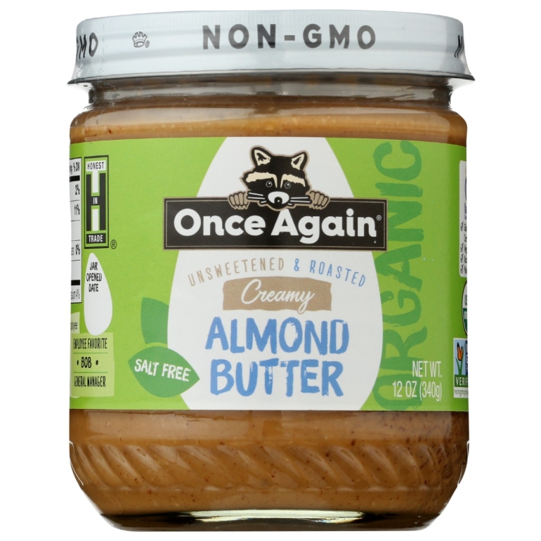 Organic Creamy Almond Butter, 12 oz