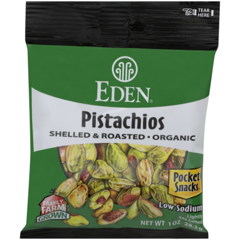 Pistachios Pocket Snacks Organic, 1 oz