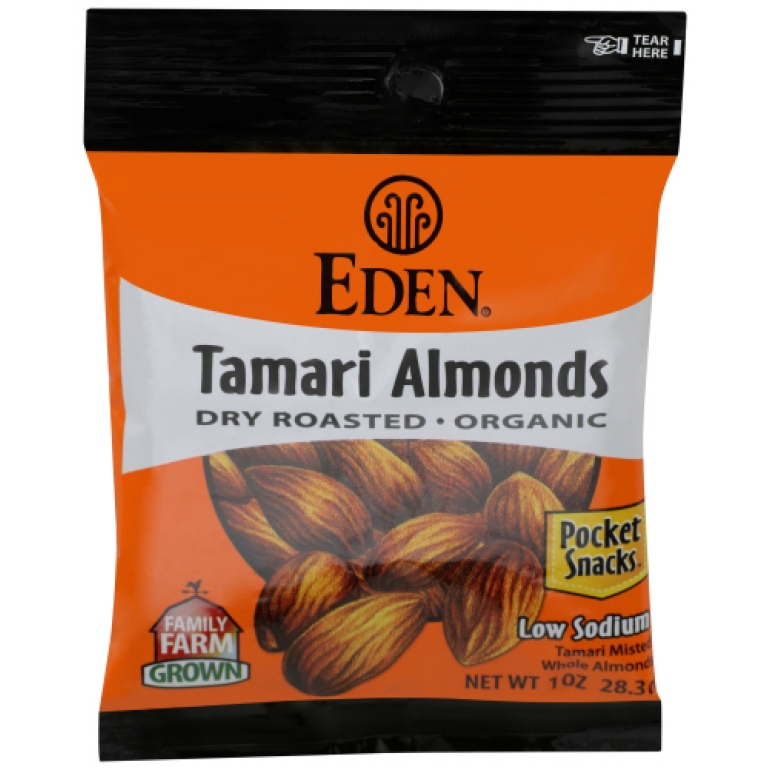 Tamari Almonds Pocket Snacks Organic, 1 OZ