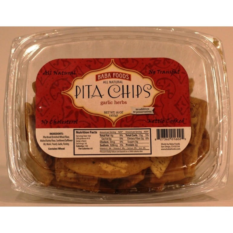 Garlic Herbs Pita Chips, 16 oz