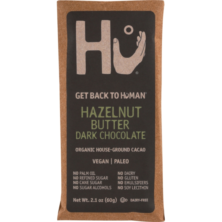 Organic Dark Chocolate Bar Hazelnut Butter, 2.1 oz