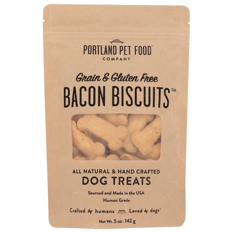 Grain and Gluten-Free Bacon Biscuit Dog Treats, 5 oz