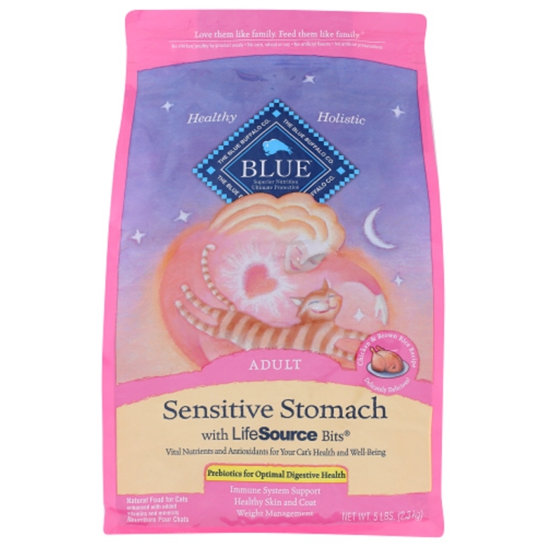 Sensitive Stomach Adult Cat Food Chicken and Brown Rice Recipe, 5 lb