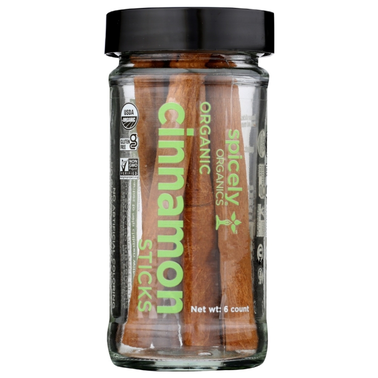 Organic Cinnamon Sticks Jar, 6 pc