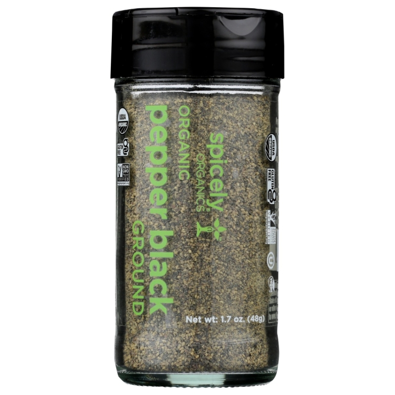 Organic Peppercorn Black Ground Jar, 1.7 oz