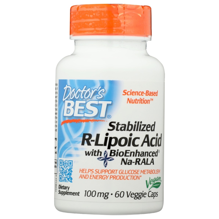 Stabilized R Lipoic Acid with BioEnhanced Na RALA 100Mg, 60 vc