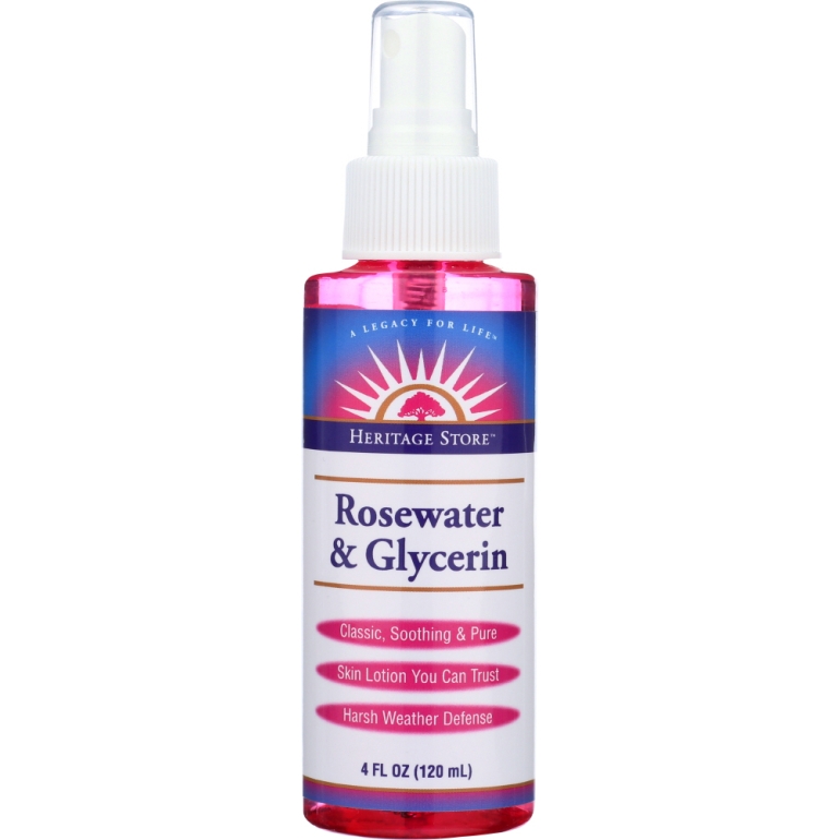 Rose Water Glycerin Atomizer, 4 oz