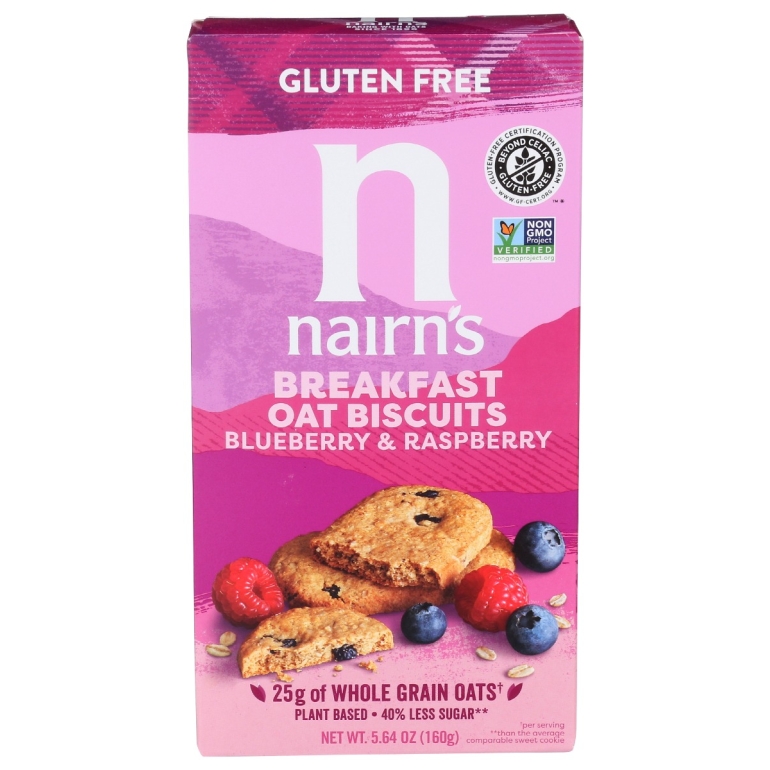 Blueberry and Raspberry Breakfast Oat Biscuits, 5.64 oz