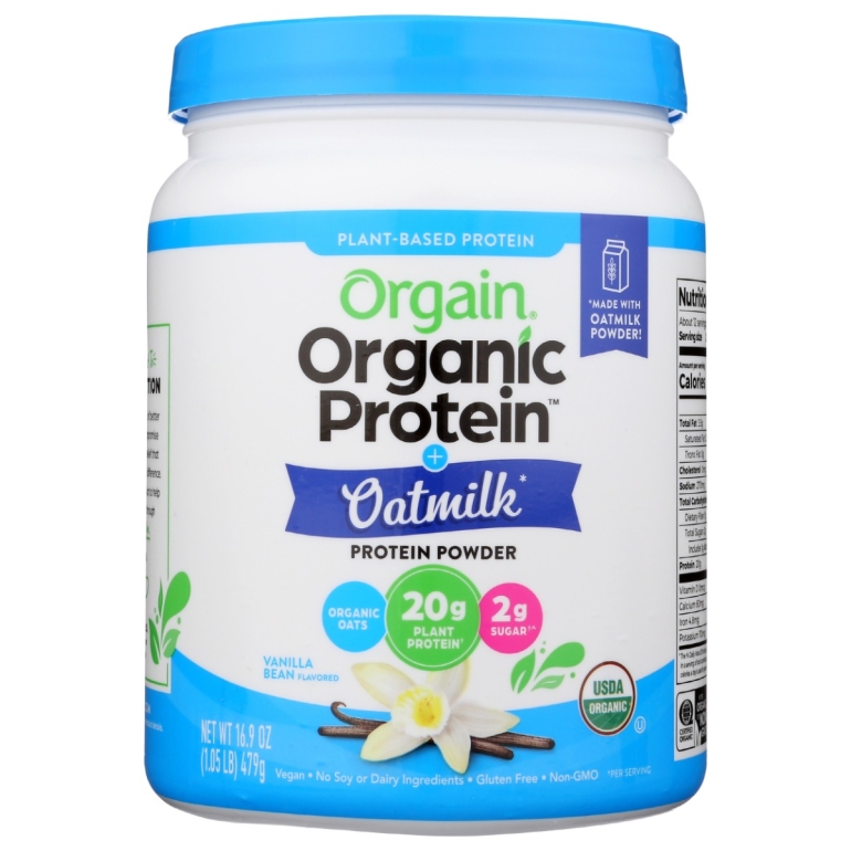 Organic Protein Oatmilk Plant Based Protein Powder, 16.9 oz