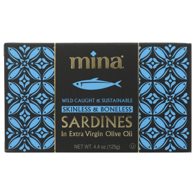 Sardines In Extra Virgin Olive Oil Skinless and Boneless, 4.4 oz