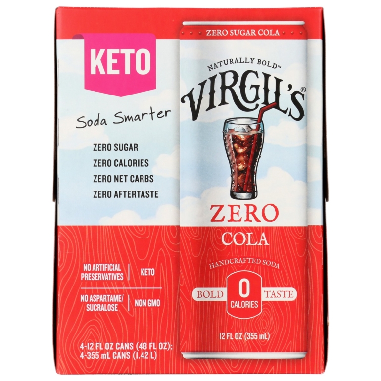 Cola Zero Sugar 4Pk, 48 fo