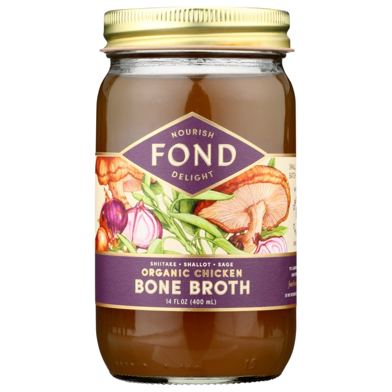 Broth Bone Shiitake N Sage Chicken Organic, 14 FO