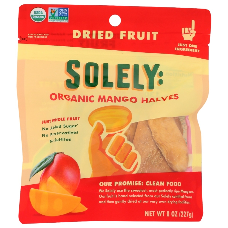 Organic Dried Mango Halves, 8 oz