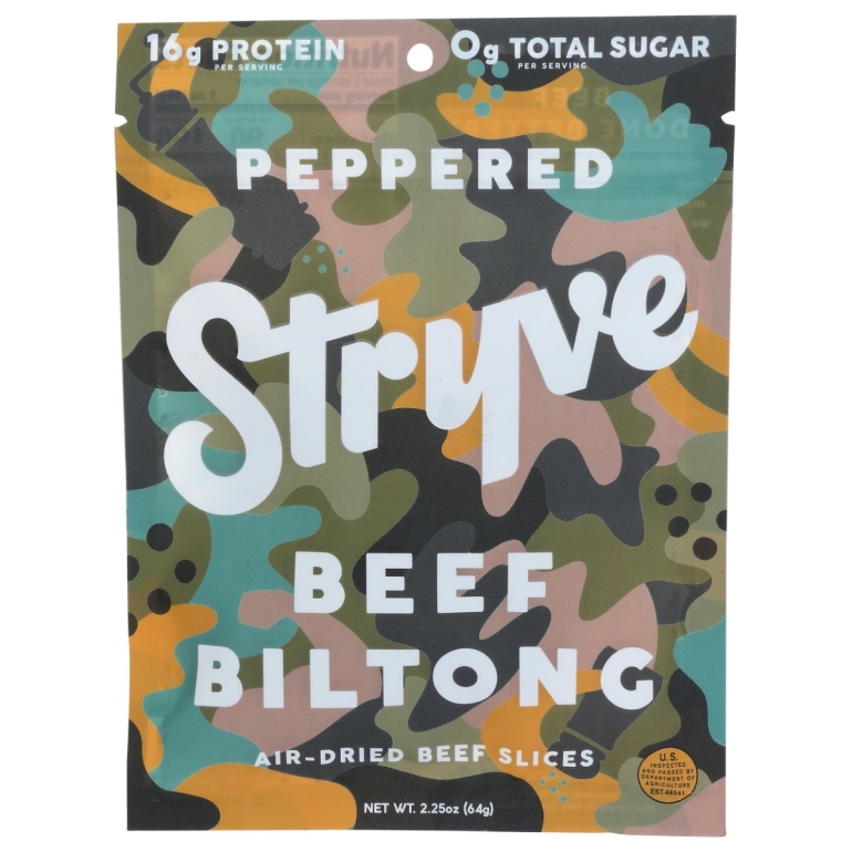 Sliced Beef Biltong Peppered, 2.25 oz