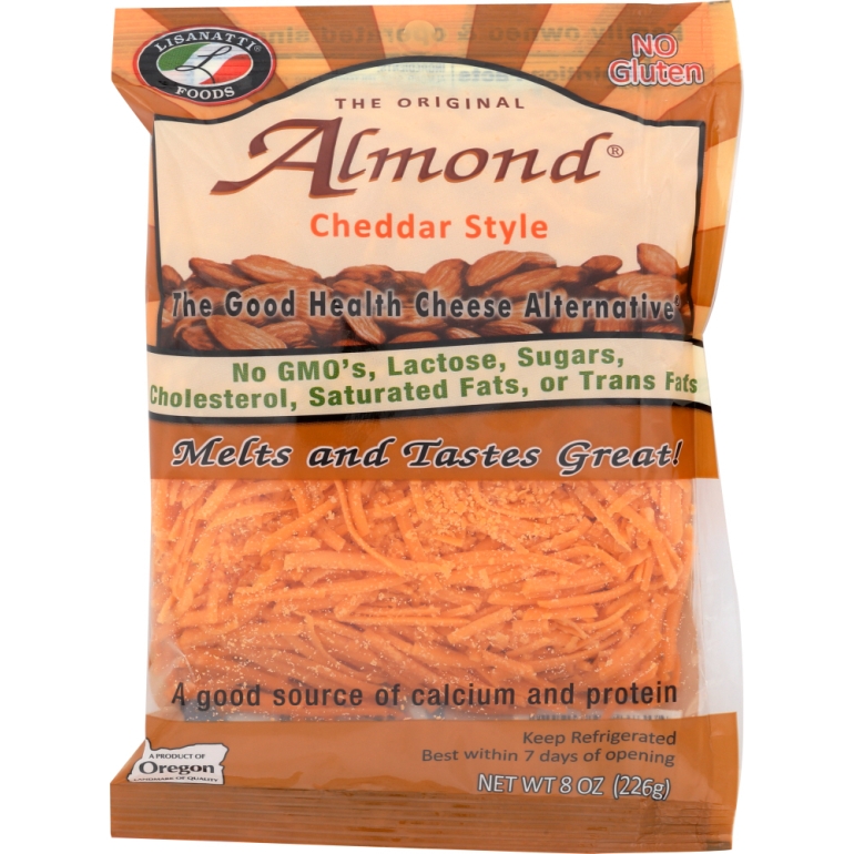 Almond Cheddar Style Shredded, 8 oz