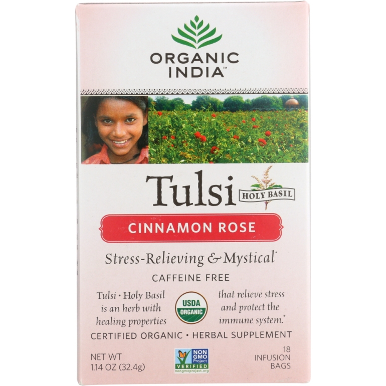 Organic Tulsi Cinnamon Rose Tea, 18 bg