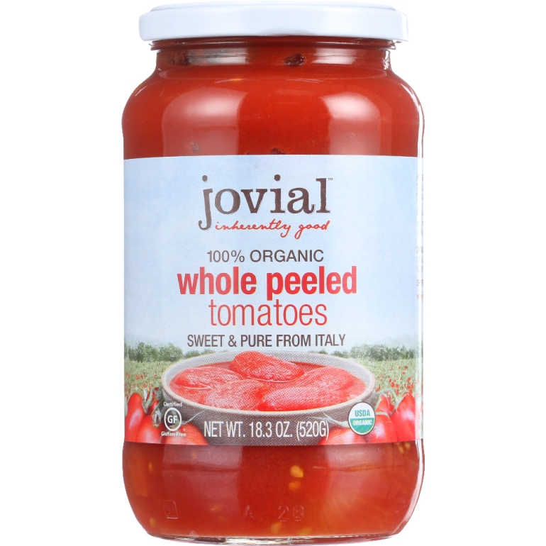Tomato Whole Peeled Organic, 18.3 oz