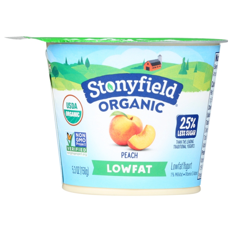 Low Fat Smooth and Creamy Peach Yogurt, 6 oz