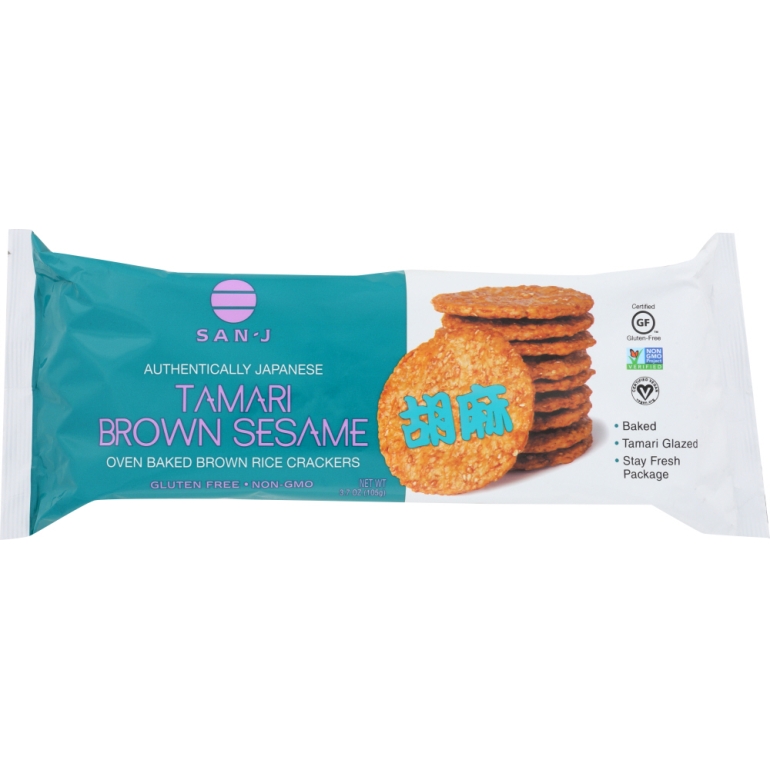 Tamari Brown Sesame Brown Rice Crackers, 3.7 oz