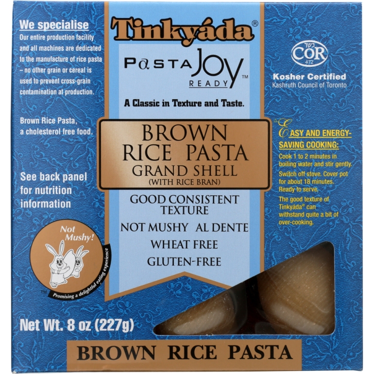 Brown Rice Pasta Grand Shell, 8 oz