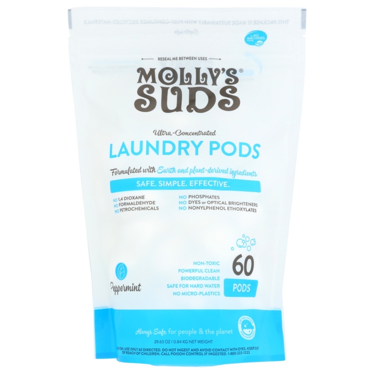 Laundry Detergent Pods Peppermint 60Ct, 29.63 oz