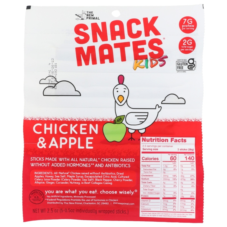 Chicken Apple Meat Stick, 2.5 oz