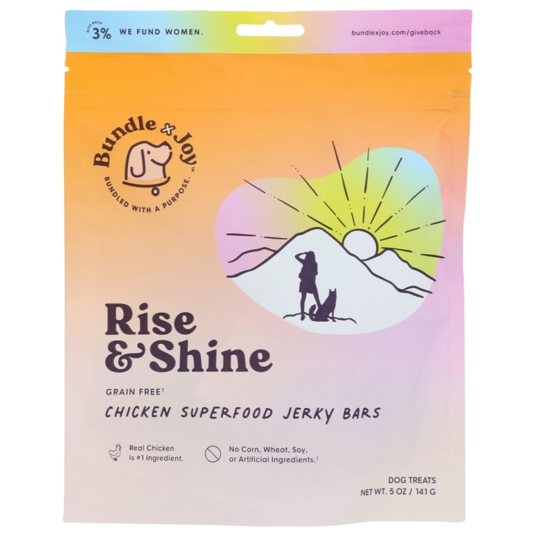 Rise and Shine Chicken Jerky Superfood Bars, 5 oz