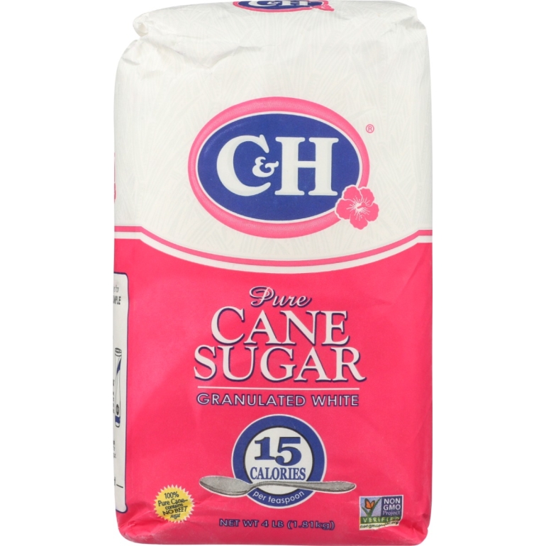 Sugar Pure Cane Granulatd, 4 LB