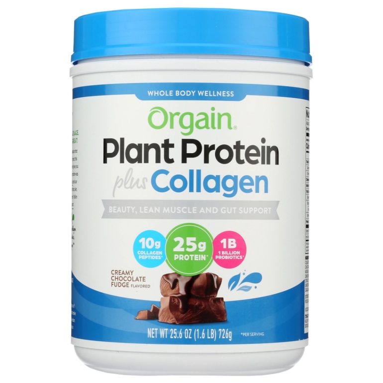 Plant Protein Plus Collagen Chocolate, 25.6 oz