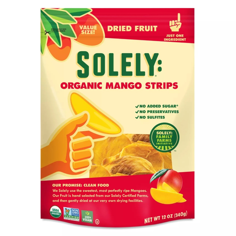 Organic Dried Mango Strips, 12 oz