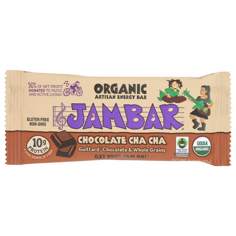 Organic Chocolate Cha Cha Energy Bar, 2.12oz