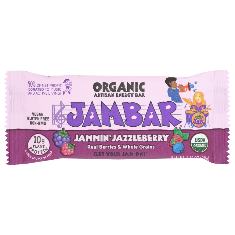 Organic Jammin Jazzleberry Energy Bar, 2.12 oz