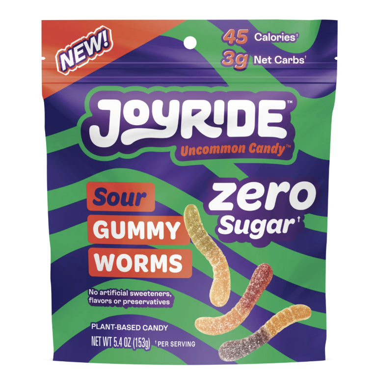 Gummy Sour Worms Zero, 5.4 OZ