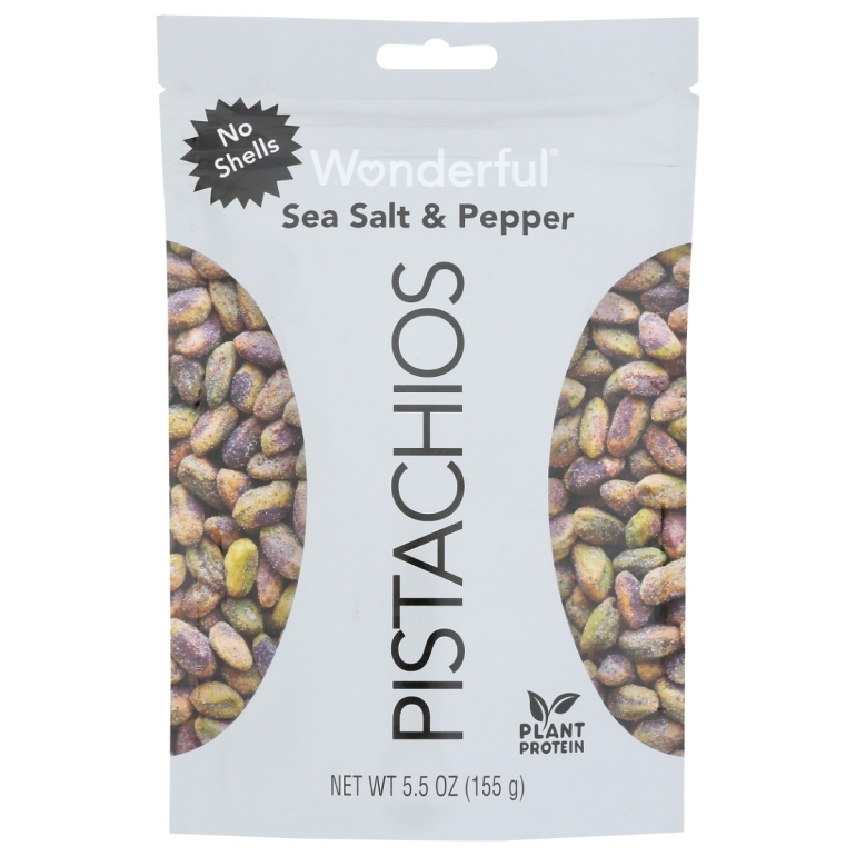 No Shells Sea Salt and Pepper Pistachios, 5.5 oz