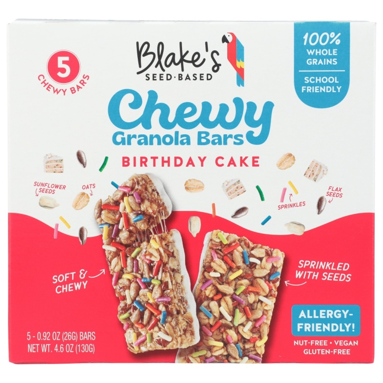 Birthday Cake Chewy Granola Bars, 4.6 oz