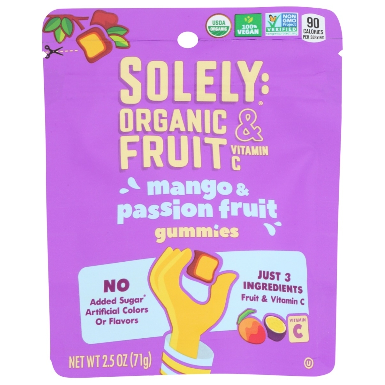 Organic Mango Passionfruit Gummies, 2.5 oz